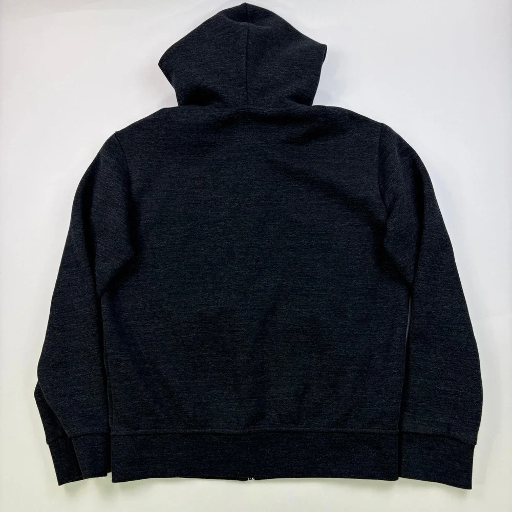 Polo Ralph Lauren Double-Knit Full-Zip Hoodie Mens Medium Charcoal Grey Pony